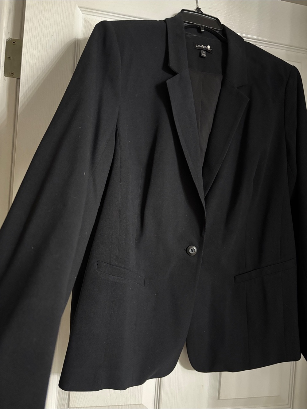 Lane Bryant Classic Tailored Black Single-Button Blazer - Plus Size 26W